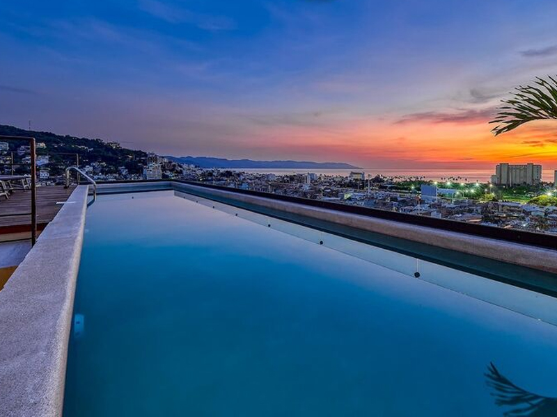 Terrace of a prepared Puerto Vallarta vacation rental